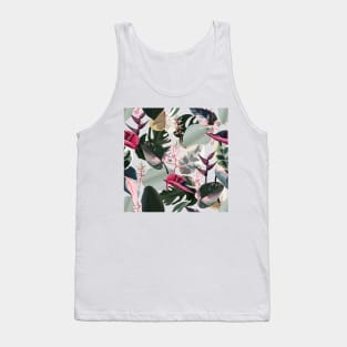 Hawaiian Jungle IV Tropical Flowers & Foliage Tank Top